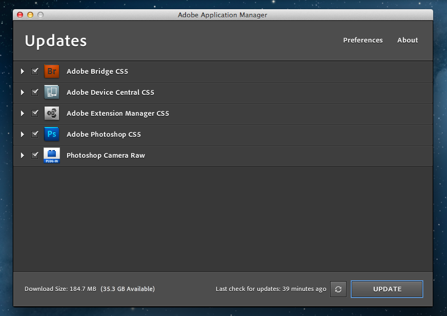 adobe application manager download cs5 for mac